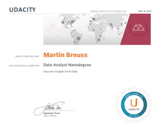 Udacity DAND certificate
